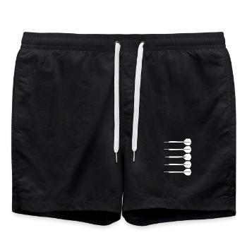 Fléchettes - Short de bain - noir - Devant - AI Model Male 185 light (185cm)