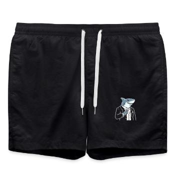 Gentleman requin en smoking - Short de bain - noir - Devant - AI Model Male 185 light (185cm)
