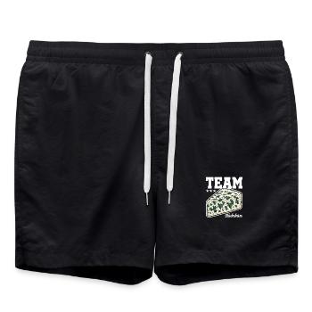 Team Stinkekäse - Badeshorts - Schwarz - Vorne - AI Model Male 185 light (185cm)