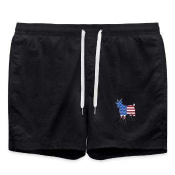 Viehzüchter Vieh - Badeshorts - Schwarz - Vorne - AI Model Male 185 light (185cm)