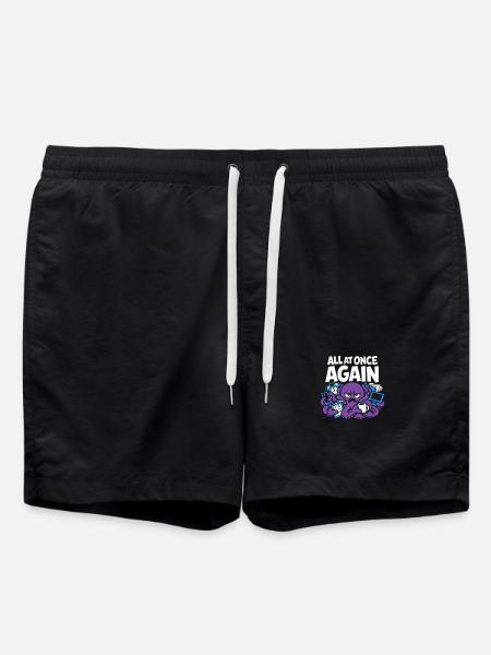 Funny Octopus Overstimulated - Swim Trunks - black