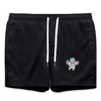 Astronaute Taupe Espace - Short de bain - noir - Devant - AI Model Male 185 light (185cm)