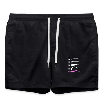 Make-up Microblading Kosmetik Kosmetikerin - Badeshorts - Schwarz - Vorne - AI Model Male 185 light (185cm)