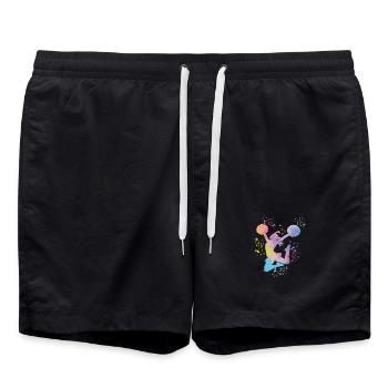 Cheerleader Cheer Mom Cheerleading - Badeshorts - Schwarz - Vorne - AI Model Male 185 light (185cm)