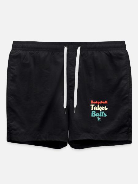 Völkerball braucht Bälle - Badeshorts - Schwarz