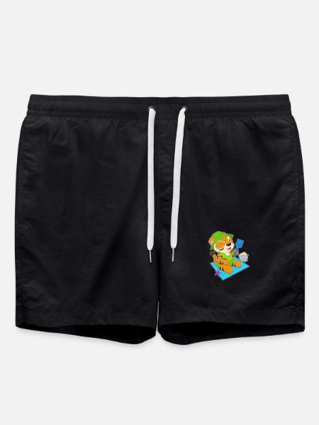 Tiger Beach Sand Summer - Swim Trunks - black