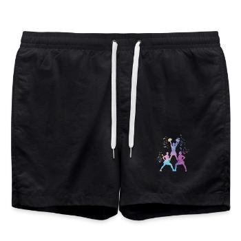 Cheerleader Cheer Mom Cheerleading - Badeshorts - Schwarz - Vorne - AI Model Male 185 light (185cm)