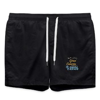 Gran Canaria 2026 - Badeshorts - Schwarz - Vorne - AI Model Male 185 light (185cm)