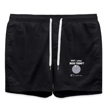Schéma drôle du bassiste de Bass Today - Short de bain - noir - Devant - AI Model Male 185 light (185cm)