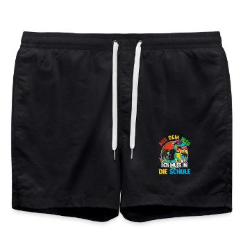 Kita Erste Klasse Einhorn Schüler Kindergarten - Badeshorts - Schwarz - Vorne - AI Model Male 185 light (185cm)