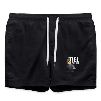 T-shirt Tiel With It Lunettes de Soleil Calopsitte - Short de bain - noir - Devant - AI Model Male 185 light (185cm)