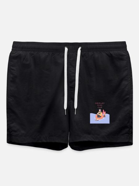 Cancelled Plans Club - Swim Trunks - black