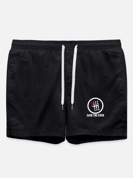 Save the Stick Gear Shift - Swim Trunks - black
