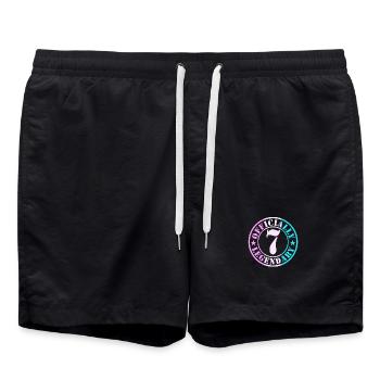 7e anniversaire garçon fille Légende officielle 7 - Short de bain - noir - Devant - AI Model Male 185 light (185cm)