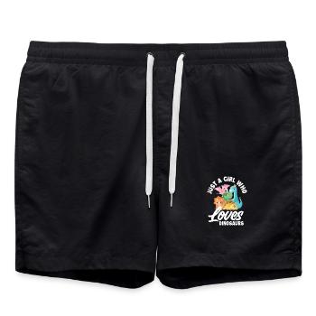 Juste une fille qui adore les dinosaures - Short de bain - noir - Devant - AI Model Male 185 light (185cm)