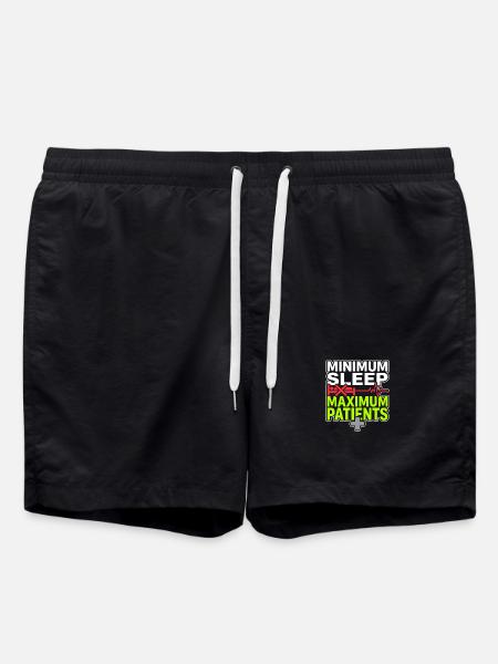 Night Shift Nurse, Tired - Swim Trunks - black
