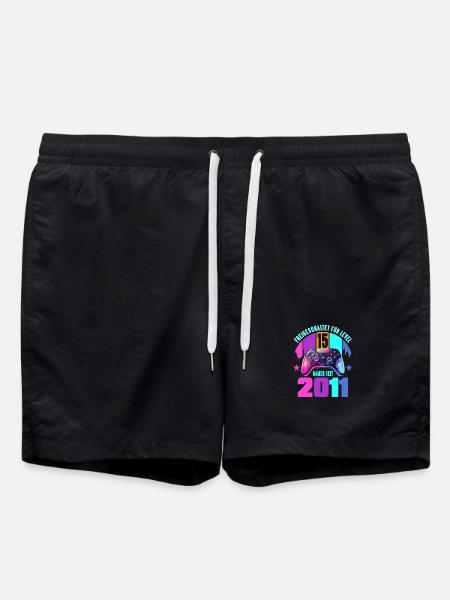15th Birthday Young Girls - Swim Trunks - black