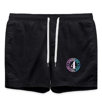 4e anniversaire, jeunes filles - Short de bain - noir - Devant - AI Model Male 185 light (185cm)