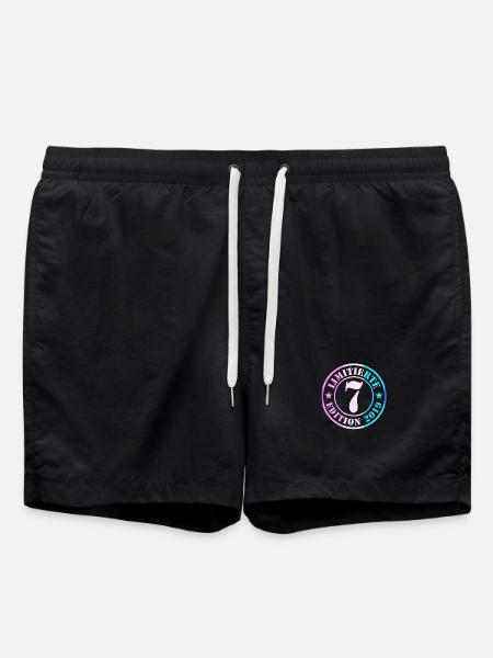 7th Birthday Boy Girl - Swim Trunks - black