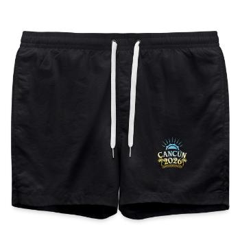 Cancun 2026 Bunt - Badeshorts - Schwarz - Vorne - AI Model Male 185 light (185cm)