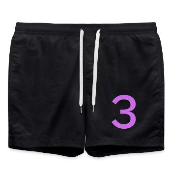 3 - Badeshorts - Schwarz - Vorne - AI Model Male 185 light (185cm)