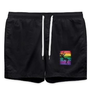 Bloc de bloc de Boulderer - Short de bain - noir - Devant - AI Model Male 185 light (185cm)