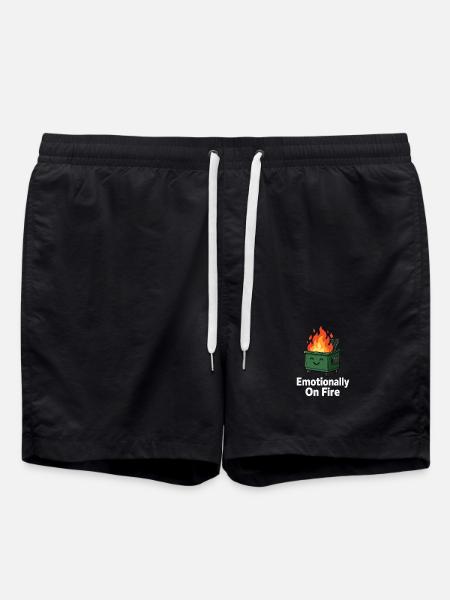 Émotionnel en feu Plus drôle - Short de bain - noir