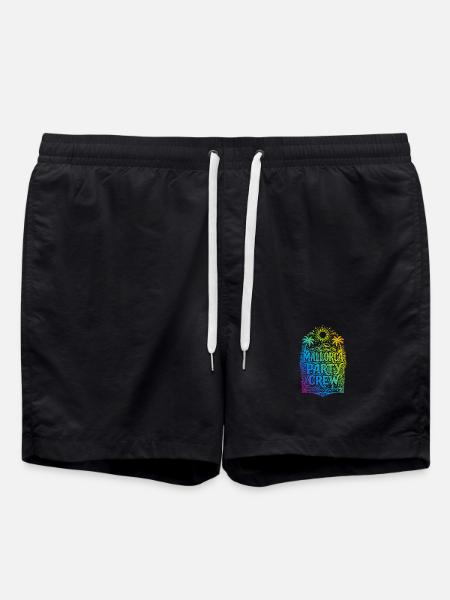 Mallorca Party Crew Bunt - Badeshorts - Schwarz