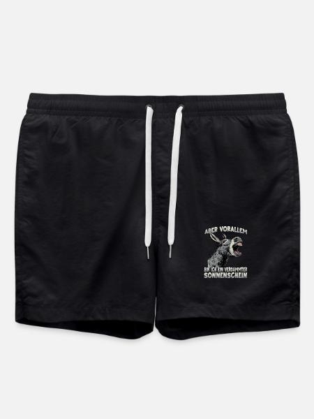 Hausesel Zwergesel Langohresel Bauernhof - Badeshorts - Schwarz