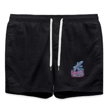 Bouldern Bold Bolder Boulderer - Badeshorts - Schwarz - Vorne - AI Model Male 185 light (185cm)