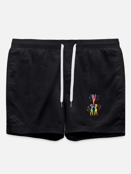 Cheerleader Cheer Mom Cheerleading - Swim Trunks - black