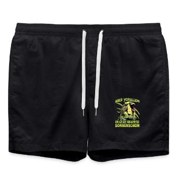 Papagei Welli Vogel Fans Geschenk Wellensittich - Badeshorts - Schwarz - Vorne - AI Model Male 185 light (185cm)