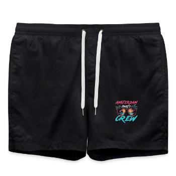 Amsterdam Party Crew - Swim Trunks - black - Front - AI Model Male 185 light (185cm)