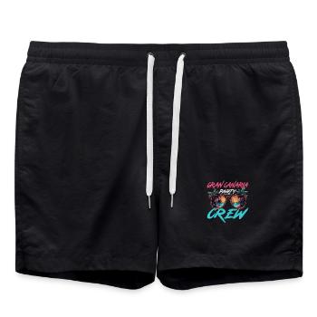 Gran Canaria Party Crew - Badeshorts - Schwarz - Vorne - AI Model Male 185 light (185cm)
