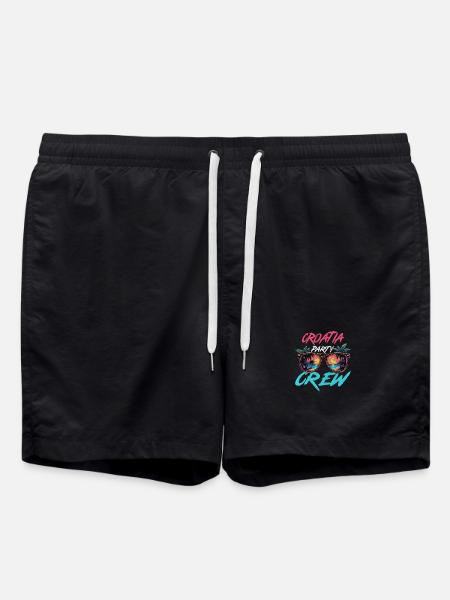 Croatia Party Crew - Swim Trunks - black
