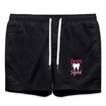 Zahnärztliche Truppe - Badeshorts - Schwarz - Vorne - AI Model Male 185 light (185cm)