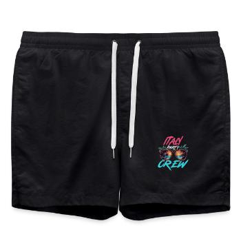 Équipe de fête en Italie - Short de bain - noir - Devant - AI Model Male 185 light (185cm)