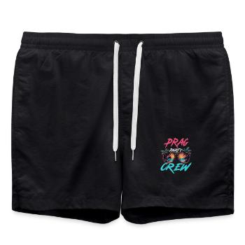 Prague Party Crew - Swim Trunks - black - Front - AI Model Male 185 light (185cm)
