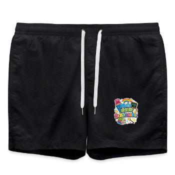 Schulkind 2026 Einschulung 2026 Schulanfang - Badeshorts - Schwarz - Vorne - AI Model Male 185 light (185cm)
