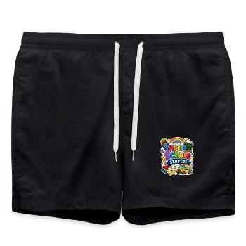 Schulkind 2026 Einschulung 2026 Schulanfang - Badeshorts - Schwarz - Vorne - AI Model Male 185 light (185cm)