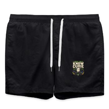 Marie Curie Chimie Radiologie Sciences - Short de bain - noir - Devant - AI Model Male 185 light (185cm)
