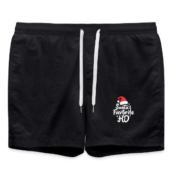Santas Lieblings-Ho - Badeshorts - Schwarz - Vorne - AI Model Male 185 light (185cm)