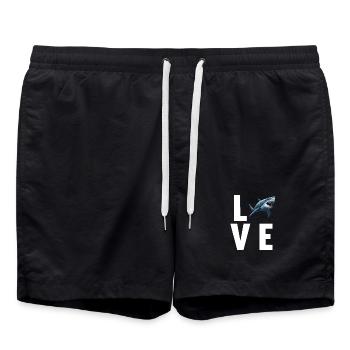 Weißer Haie Weißer Hai - Badeshorts - Schwarz - Vorne - AI Model Male 185 light (185cm)