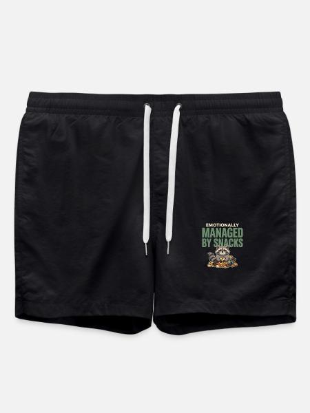 Raccoon Funny - Swim Trunks - black