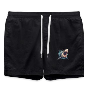 Sharks Shark - Swim Trunks - black - Front - AI Model Male 185 light (185cm)