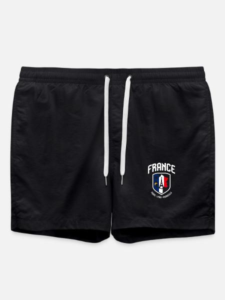 Blason France Paris Lyon Marseille - Short de bain - noir
