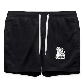 Autocollant Découverte d’Humerus - Short de bain - noir - Devant - AI Model Male 185 light (185cm)