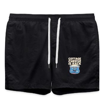 Cadeau de collation riche en protéines pour les amateurs de gastronomie - Short de bain - noir - Devant - AI Model Male 185 light (185cm)