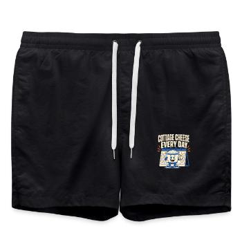 Cadeau de collation riche en protéines pour les amateurs de gastronomie - Short de bain - noir - Devant - AI Model Male 185 light (185cm)