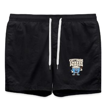 Cadeau de collation riche en protéines pour les amateurs de gastronomie - Short de bain - noir - Devant - AI Model Male 185 light (185cm)